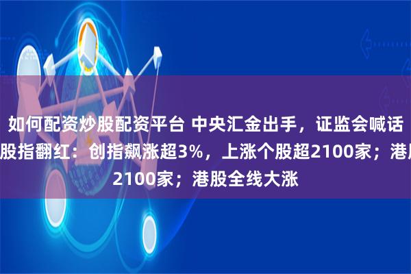 如何配资炒股配资平台 中央汇金出手，证监会喊话！A股三大股指翻红：创指飙涨超3%，上涨个股超2100家；港股全线大涨